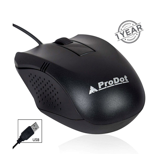 PRODOT MU-253s Wired Optical Mouse  (USB 3.0, Black)