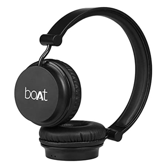 boAt Rockerz 410 Wireless Bluetooth On Ear Headphone with Mic (Black/Red)