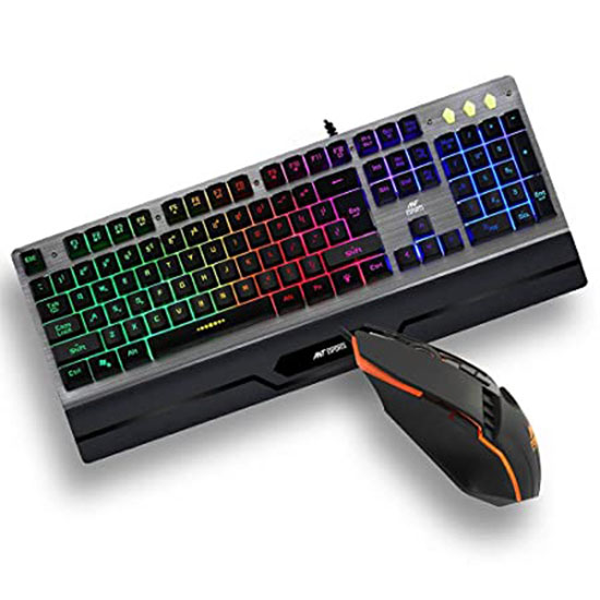 Ant Esports KM540 Gaming Backlit Keyboard and Mouse Combo, LED Wired Gaming Keyboard, Ergonomic & Wrist Rest Keyboard, Programmable Gaming Mouse for PC/Laptop/Mac – Black