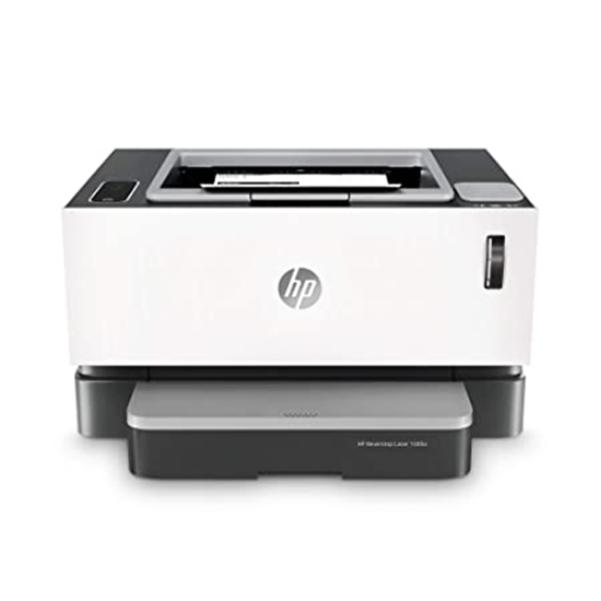 HP Neverstop 1000a Premium Laser Printer, 80% Savings on Genuine Cartridge, Self Reloadable with 5X Inbox Yield, Smart Tasks with HP Smart App, Low Emission Clean Air Quality