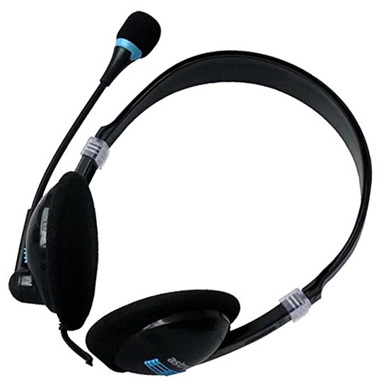 Astrum HS110 Classic Stereo Headphone + Mic in Black