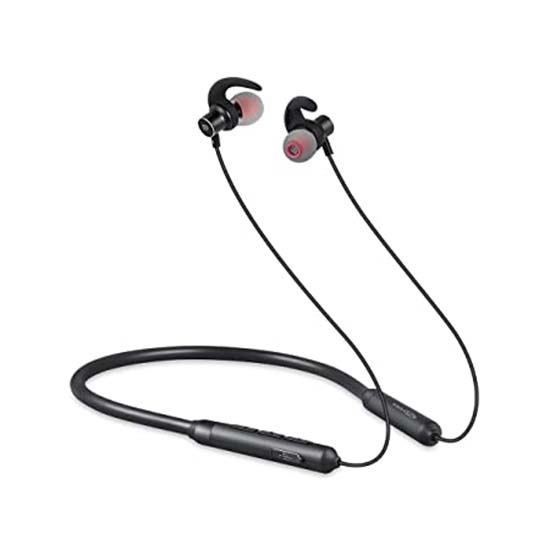 Portronics Harmonics X Wireless POR-1099 Bluetooth 5.0 Sports Headset with Supreme Sound, Rapid Charging, Long-Lasting Battery, Sweat Resistant IPX5 Rating, for All Android & iOS Devices, Black