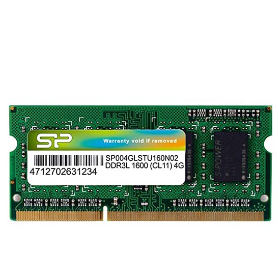 Silicon Power 4GB DDR3 PC3L-12800 1600MHz 204-Pin Laptop Memory Model SP004GLSTU160N02NE