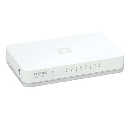 D-Link DES-1005C 5-Port 10/100 Mbps Unmanaged Switch, white
