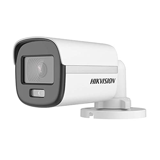 HIKVISION 2MP ColorVu Bullet Camera DS-2CE10DF0T-PF 3.6MM IP67 + USEWELL BNC DC, White