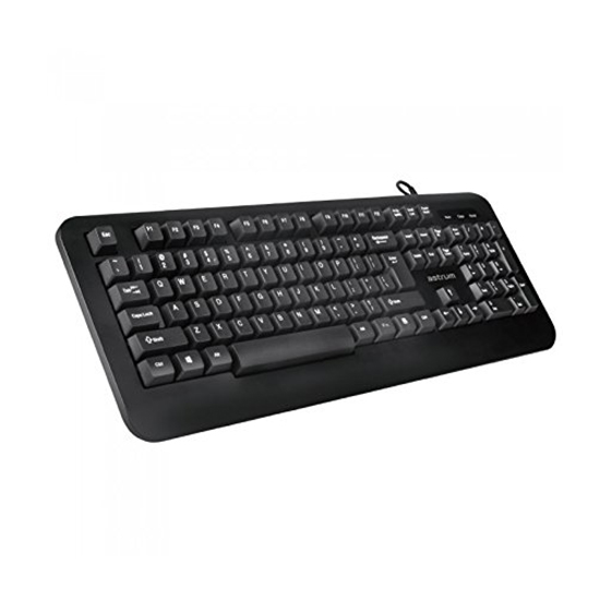 Astrum KB100 Classic Wired Keyboard 104keys Indian, Black Color
