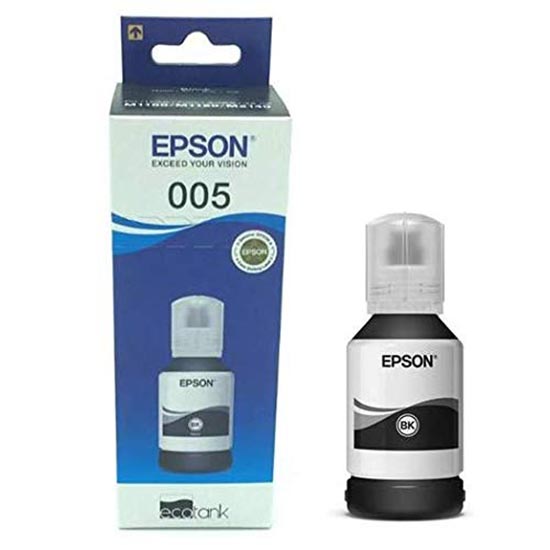 Epson 005 120 ml Black Ink Bottle, Compatible with M1100/M1120/M2140 Epson Printer Models
