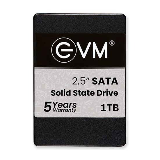 EVM 2.5" 1TB SATA SSD Next-gen 3D TLC NAND Internal SSD, Flash Fast Performance Ultra Low Power Consumption (EVM25, Black)