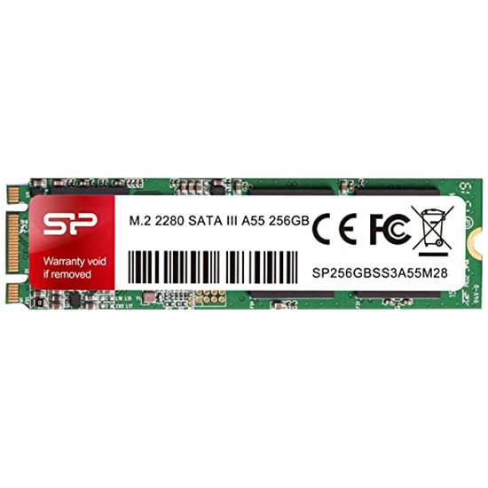 Silicon Power 256GB A55 M.2 SSD (SLC Cache for Speed Boost) SATA III Internal Solid State Drive 2280 (SU256GBSS3A55M28AB)