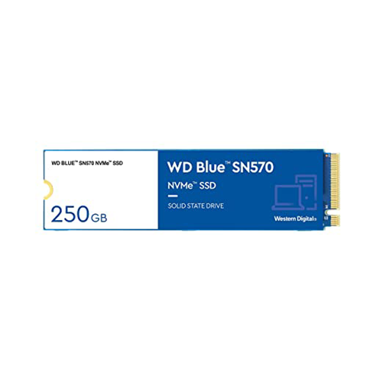 WD Blue™ SN570 NVMe™ 250GB SSD, Upto 3,300 MB/s Read, with Free 1 Month Adobe Creative Cloud Subscription, 5 Y Warranty