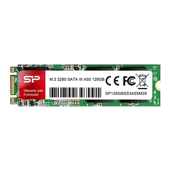 Silicon Power A55 128GB M.2 2280 SATA III SSD, 3D NAND with SLC Cache, Up to 560MB/s, Internal Solid State Drive for Desktop Laptop Computer