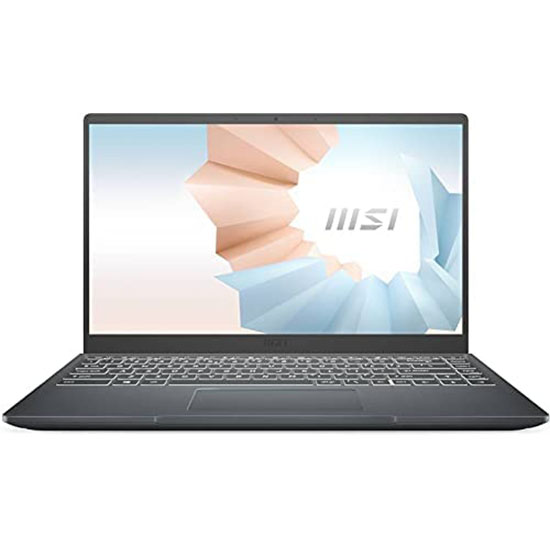 MSI Modern 14, AMD Ryzen 5-5500U, 14" FHD IPS-Level Panel Laptop (8GB/256GB NVMe SSD/Windows 10 Home/Radeon Graphics/Carbon Grey/1.3Kg), B5M-045IN