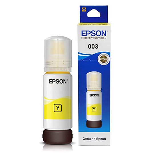 Epson 003 65ml Ink Bottle (Yellow);Compatible with :L3110 /L3101/ L3150 / L4150 / L4160 / L6160 / L6170 / L6190 Epson Printer Models