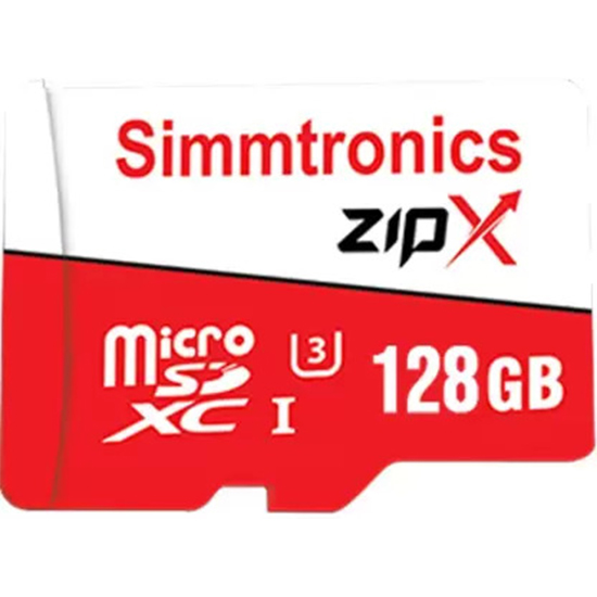 Simmtronics ZipX 128 GB MicroSD Card Class 10 98 MB/s Memory Card