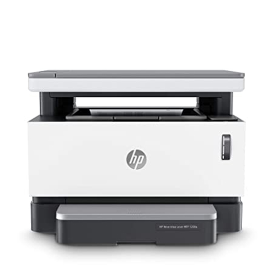 HP Neverstop 1200a Laser Printer, Print, Copy, Scan, Mess Free Reloading, Save Upto 80% on Genuine Toner, 5X Print Yield