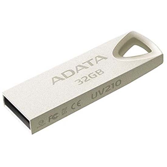 Adata Classic Series Uv210 32G USB 2.0 Flash Drive Gold Retail (Auv210-32G-Rgd)