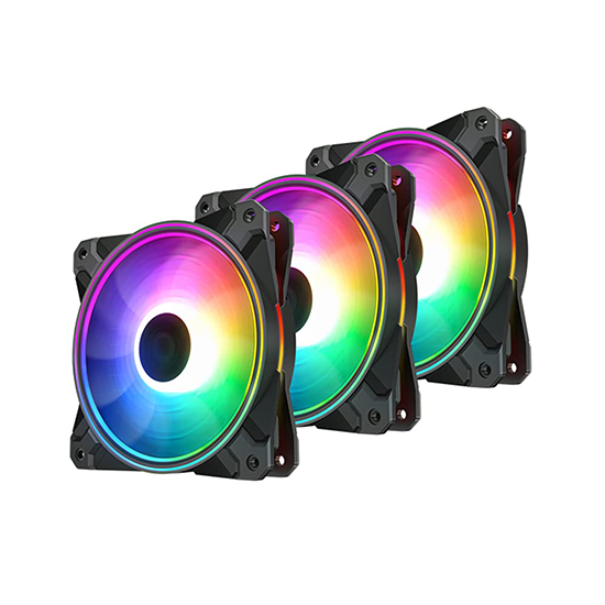 DEEPCOOL CF120 Plus 3 in 1 RGB 120 mm Case Fan/Cooler| Support A-RGB Motherboard Synchronization - DP-F12-AR-CF120P-3P