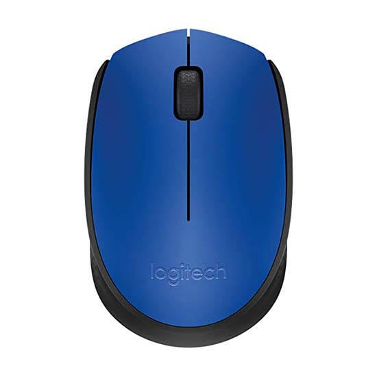 Logitech M171 Wireless Mouse, 2.4 GHz with USB Nano Receiver, Optical Tracking, 12-Months Battery Life, Ambidextrous, PC/Mac/Laptop - Blue