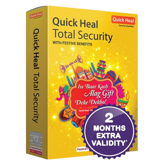 QUICK HEAL TOTAL SECURITY 1PC 1YEAR FESTIVAL PACK