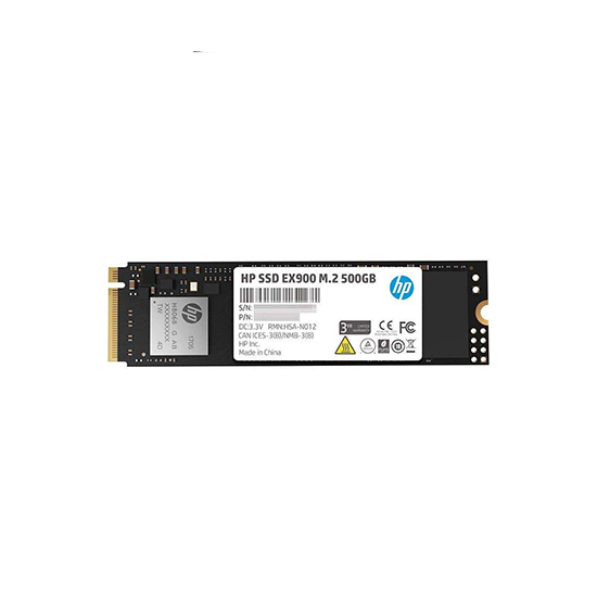 HP EX900 M.2 500GB PCIe 3.1 x4 NVMe 3D TLC NAND Internal Solid State Drive (SSD) Max 2100 MBps 2YY44AA#ABC